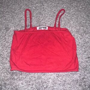 Joah Brown Red crop Top